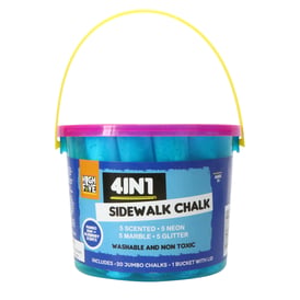 4-in-1 Jumbo Sidewalk Chalk Bucket 20-Count