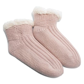Knit Sherpa Ankle Bootie Slipper Socks