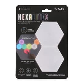 Hexalites Multi-Color Touch-Activated LED Mood Lights 2-Pack
