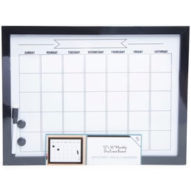 Dry Erase Monthly Calendar 12in x 16in
