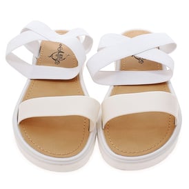 Ladies Ankle Strap Sandals - White