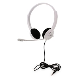 Kid-Safe Volume Limiting Headset w/ Boom Mic For Kids, Aux-in